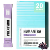 Humantra Hydration Packets - Zero Calorie, Zero Sugar Electrolyte Hydration Multiplier with Essential Minerals, Boost Immune & Metabolic Functions, Elderberry (20 Count)