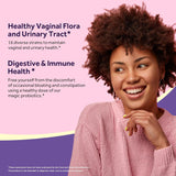 Doctor's Recipes Women’s Probiotic, 60 Caps 50 Billion CFU 16 Strains, with Organic Prebiotics Cranberry, Digestive Immune Vaginal & Urinary Health, Shelf Stable, Delayed Release, No Soy Gluten Dairy