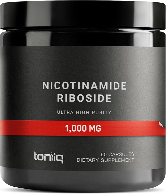 Toniiq Nicotinamide Riboside 1000mg | NAD+ Booster | Stabilized NRHM Formula | 60 Vegan Capsules