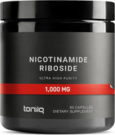 Toniiq Nicotinamide Riboside 1000mg | NAD+ Booster | Stabilized NRHM Formula | 60 Vegan Capsules