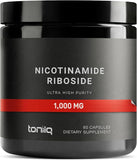 Toniiq Nicotinamide Riboside 1000mg | NAD+ Booster | Stabilized NRHM Formula | 60 Vegan Capsules