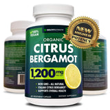 HEALTHYEXTRACTS Bergamot Citrus Extract Supplement - 150:1 Extract, 1200 Mg Per Serving, 80% Polyphenols - High Cholesterol Support - Italian Origin - 60 Capsules
