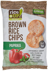 Rice Up Paprika Flavored Rice Chips - Spicy Gluten-Free Snack 60g