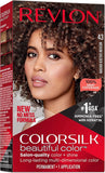 Revlon ColorSilk with Bond Repair Complex, Permanent Hair Color, 100% Gray Coverage, Ammonia Free Hair Dye, Vegan Keratin, 43 Medium Golden Brown