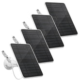 Solar Panel 4-Pack for Eufycam Security Cameras - Waterproof 5W Charger for Off-Grid Homes