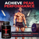 Total GAINS Anabolic Booster & Muscle Builder for Men, Estrogen Blocker & Testosterone Support, 120 Count