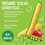 Earth's Best Organic Baby Food, Dissolvable Teething Snack for Babies 6 Months and Older, Garden Veggie Crunchy Sticks, .56 oz Pack (Pack of 5)
