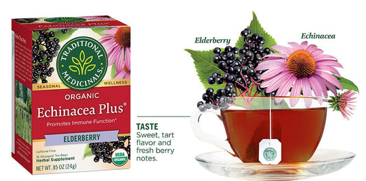 Support Your Seasonal Wellness Naturally with Traditional Medicinals Organic Echinacea Plus Elderberry Tea