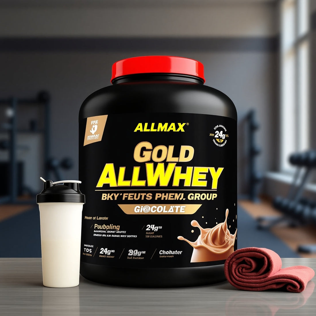 Protein Chocolate in gym setting