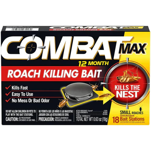: استرد منزلك: طُعم قتل الصراصير Combat Max لمدة 12 شهرًا لمكافحة الصراصير طويلة الأمد