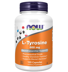 NOW Foods L-Tyrosine 500 mg - 120 Capsules