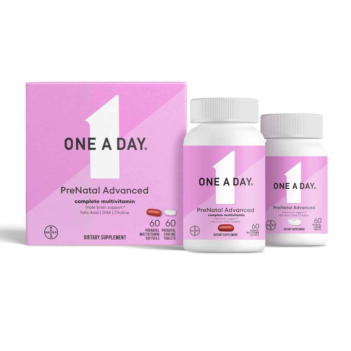 فيتامينات ما قبل الولادة مع الكولين وحمض الفوليك والomega-3