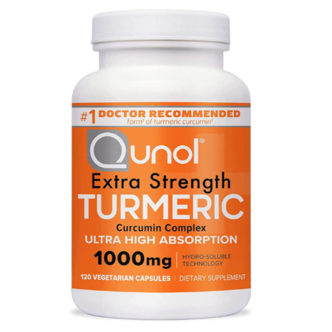 Qunol Turmeric، 1000mg، 120 كبسولة، لدعم المفصلين.