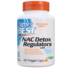 Doctor's Best NAC Detox Regulators with Seleno Excell, Non-GMO, Vegetarian, Gluten Free, Soy Free, 60 Veggie Caps