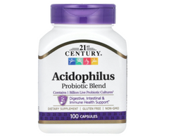 كبسولات 21st Century Acidophilus، 100 كبسولة (21339) 