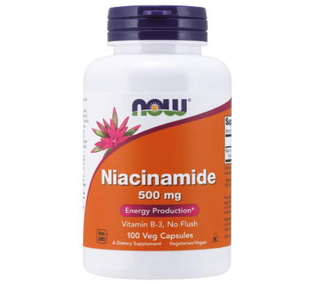 NOW Foods Supplements, Niacinamide (Vitamin B-3) 500 mg, Energy Production*, 100 Veg Capsules