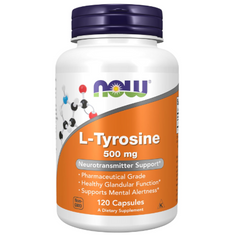 NOW Foods L-Tyrosine 500 mg - 120 كبسولة 