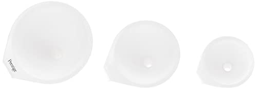Prestige 3-Piece Plastic Funnel Set - Dishwasher Safe, White
