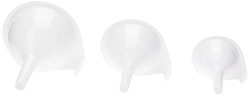 Prestige 3-Piece Plastic Funnel Set - Dishwasher Safe, White