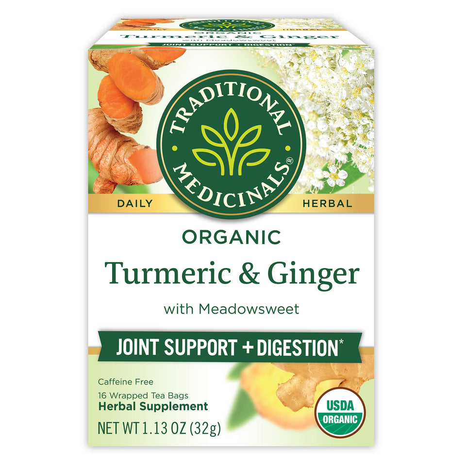Traditional Medicinal Turmeric with Meadowsweet And Ginger, 16 Teabags