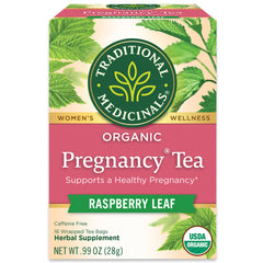 Traditional Medicinals Organic Pregnancy Tea Bag | With Raspberry Leaf | To Supports A Healthy Pregnancy | Caffeine Free | Herbal Supplement | 16 Tea Bags (Pack of 1)
