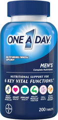 One A Day Men’s Multivitamin, Gluten-Free Supplement with Vitamins A, C, D, E, Zinc, B12, Calcium & More – 200 Count