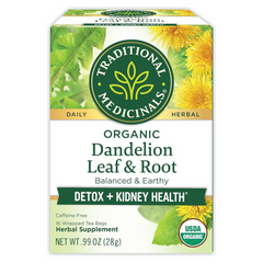 Traditional Medicinals, Herbal Teas, Organic Roasted Dandelion Root, Naturally Caffeine Free, 16 Wrapped Tea Bags, .85 oz (24 g)