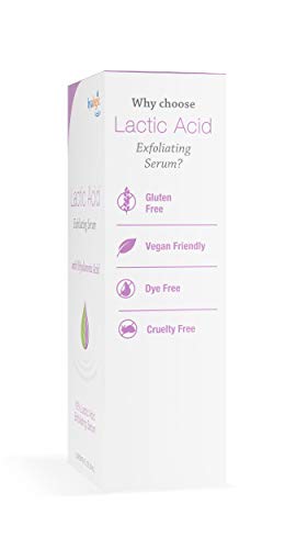 Hyalogic Lactic Acid 10% Serum with Hyaluronic Acid & Essential Oils - Non-Abrasive Face Exfoliant (1 fl. oz.)