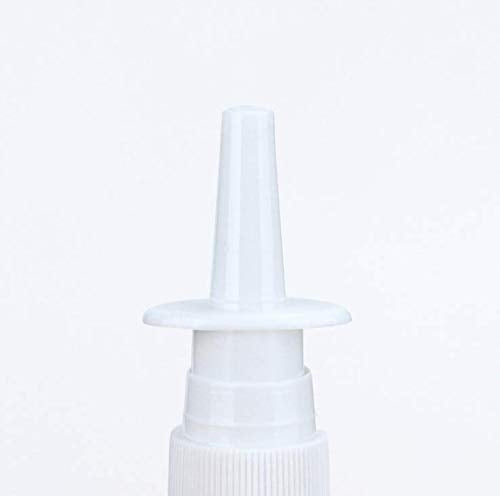 QUUPY 6Pcs 15ml Glass Nasal Spray Bottles - Fine Mist Brown Pump Containers