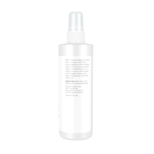 NOW Foods Magnesium Topical Spray - 8 Fl Oz | Ancient Zechstein Seabed, Highly Concentrated