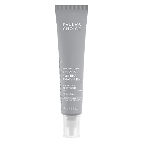 Paula's Choice SKIN PERFECTING 25% AHA + 2% BHA Exfoliant Peel - 30ml | Rinse-off Face Exfoliant for Sun Damage & Pore Cleansing