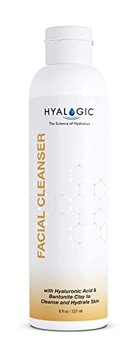 Hyalogic Spa Face Wash - Hyaluronic Acid & Bentonite Clay Facial Cleanser (8 oz)