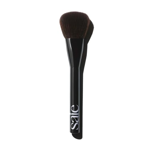 Saie Powder Blush Brush - Fluffy, Tapered Powder Brush for Seamless Application