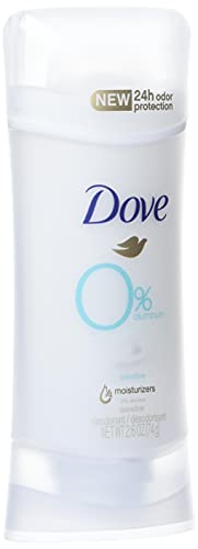 Dove Aluminum-Free Deodorant for Women - Sensitive Skin, 24H Odor Protection, Alcohol-Free, 2.6 oz