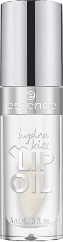 Essence Hydra Kiss Lip Oil - Classy Glassy | Hyaluronic Acid & Vitamin E Infused | Vegan Lip Gloss for Intense Hydration & Glossy Finish | 4 ml