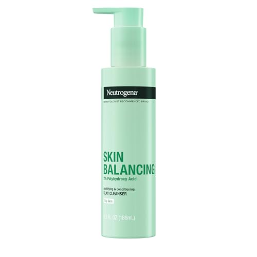 Neutrogena Skin Balancing Kaolin Clay Cleanser with 2% PHA - Mattifying & Conditioning for Oily Skin, 6.3 oz