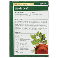 Traditional Medicinals Organic Nettle Leaf Herbal Tea to Support Joint Health and Overall Wellness (16 Tea Bags)