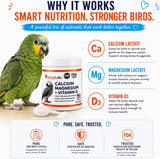 UnRuffledRx Bird Calcium Plus مع المغنيسيوم وD3 - ٤٥ حصة
