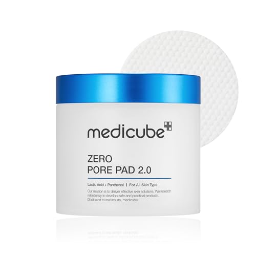 Medicube Zero Pore Pads 2.0 - Dual-Textured Exfoliating Toner Pads with AHA & BHA - 70 Pads