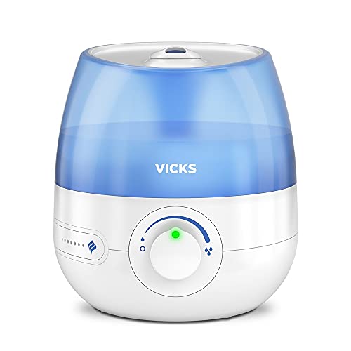 Vicks Mini Cool Mist Ultrasonic Humidifier - 1.8L Tank with Essential Oil Tray (VUL525)