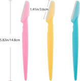 Funi 6Pcs Eyebrow Razor - Professional Dermaplaning Tool for Face & Body Hair Removal (3 Colors)