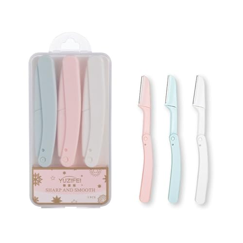 Rayyan Eyebrow Razor - 3Pcs Dermaplaning Tool with Precision Cover
