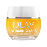 Olay Vitamin C Face Moisturiser Day Gel Cream with AHA, Niacinamide 99% Purity, Vitamin E Brightening Skin Care, Anti-Dark Spot Action, Evens & Hydrates, Non-Greasy, Non-Sticky 50ml