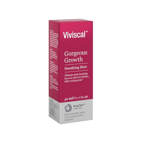 Viviscal Gorgeous Growth Densifying Elixir - Leave-in Hair Serum with Keratin, Biotin & Zinc for Thicker, Fuller Hair 1.7 oz