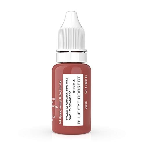 Biotouch Microblading Pigment Medical Grade - Blue Eyebrow Corrector 1/2oz - Professional PMU Ink