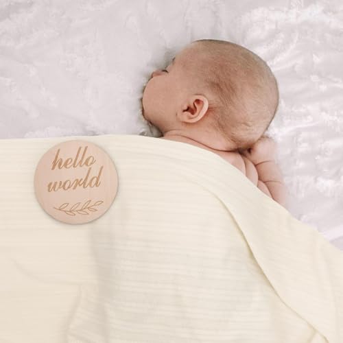 SYOSI Newborn 3-Piece Cotton Swaddle Set - Blanket, Hat & Headband