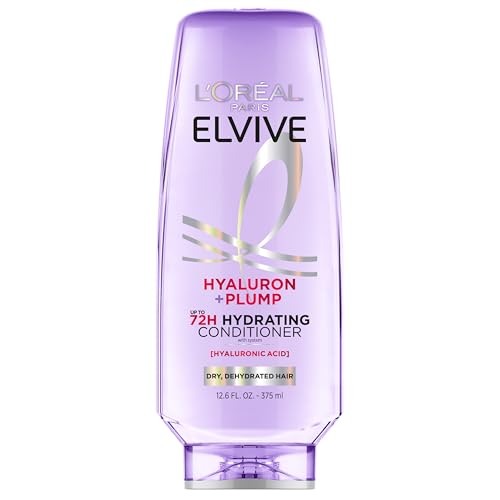 L’Oréal Paris Elvive Hyaluron Plump Hydrating Conditioner, Paraben-Free for Dry Hair