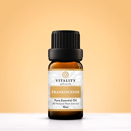 Vitality Extracts Frankincense Essential Oil - 10ml Pure Aromatherapy Grade for Skin Care & Natural Calm
