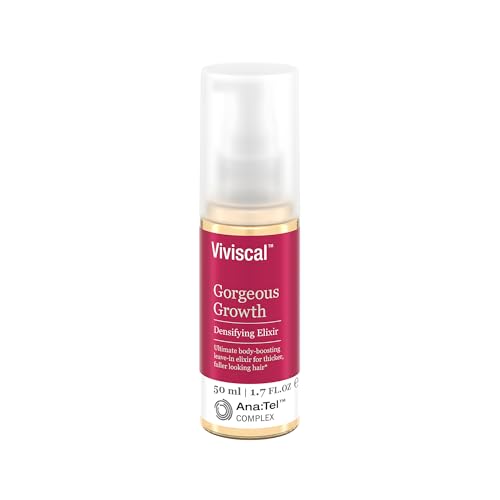 Viviscal Gorgeous Growth Densifying Elixir - Leave-in Hair Serum with Keratin, Biotin & Zinc for Thicker, Fuller Hair 1.7 oz