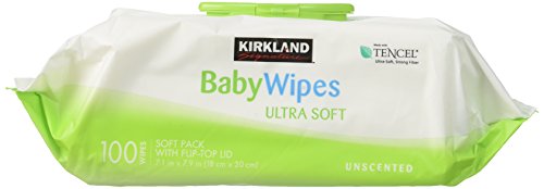 Kirkland Signature Ultra-Soft Unscented Baby Wipes, 100 Count – Gentle, Hypoallergenic Cleaning for Sensitive Skin